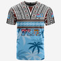 Fiji T-Shirt Fijian Tribal Masi Design With Tropical Palm Leaves