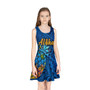 Hawaii Aloha Pineapple Girls Sleeveless Sundress