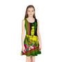 Hawaii Girls Sleeveless Sundress King Kamekameha Reggea color