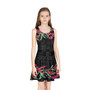 Hawaii Girls Sleeveless Sundress Ginger Flowers Black Version