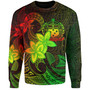 Samoa Sweatshirt Plumeria Flowers Vintage Style Reggae Colors