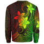 Samoa Sweatshirt Plumeria Flowers Vintage Style Reggae Colors