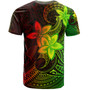 American Samoa T-Shirt Plumeria Flowers Vintage Style Reggae Colors
