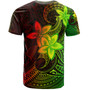 Tahiti T-Shirt Plumeria Flowers Vintage Style Reggae Colors