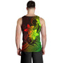 Tonga Tank Top Plumeria Flowers Vintage Style Reggae Colors