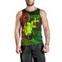 Fiji Tank Top Plumeria Flowers Vintage Style Reggae Colors