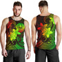 Tahiti Tank Top Plumeria Flowers Vintage Style Reggae Colors