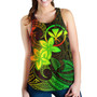 Hawaii Kanaka Maoli Women Tank Plumeria Flowers Vintage Style Reggae Colors