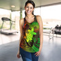 American Samoa Women Tank Plumeria Flowers Vintage Style Reggae Colors