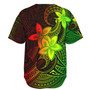 American Samoa Baseball Shirt Plumeria Flowers Vintage Style Reggae Colors