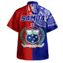 Samoa Hawaiian Shirt Custom Half Style Flag And Coat Of Arms
