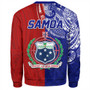 Samoa Sweatshirt Custom Half Style Flag And Coat Of Arms