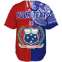 Samoa Baseball Shirt Custom Half Style Flag And Coat Of Arms