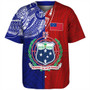 Samoa Baseball Shirt Custom Half Style Flag And Coat Of Arms