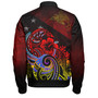 Papua New Guinea Bomber Jacket Birds Of Paradise With Flag Color Style