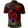 Papua New Guinea Polo Shirt Birds Of Paradise With Flag Color Style