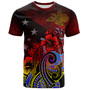 Papua New Guinea T-Shirt Birds Of Paradise With Flag Color Style