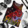 Papua New Guinea Tank Top Birds Of Paradise With Flag Color Style