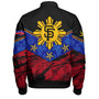 Philippines Filipinos Bomber Jacket San Francisco Filipino Grunge Brush Stroke Style