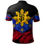 Philippines Filipinos Polo Shirt San Francisco Filipino Grunge Brush Stroke Style