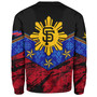 Philippines Filipinos Sweatshirt San Francisco Filipino Grunge Brush Stroke Style