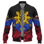 Philippines Filipinos Baseball Jacket San Francisco Filipino Grunge Brush Stroke Style