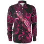 Pohnpei State Long Sleeve Shirt Sea Turtle With Blooming Hibiscus Flowers Tribal Maroon