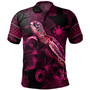 Philippines Filipinos Polo Shirt Sea Turtle With Blooming Hibiscus Flowers Tribal Maroon