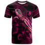 Yap State T-Shirt Sea Turtle With Blooming Hibiscus Flowers Tribal Maroon