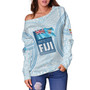 Fiji Off Shoulder Sweatshirt Fijian Tapa Style