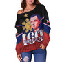 Philippines Filipinos Off Shoulder Sweatshirt Celebrate Bonifacio Day