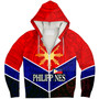 Philippines Filipinos Sherpa Hoodie Sun Filipinos Tribal Flowers Patterns