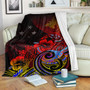 Papua New Guinea Premium Blanket Birds Of Paradise With Flag Color Style