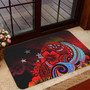 Papua New Guinea Door Mat Birds Of Paradise With Flag Color Style