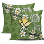 Hawaii Pillow Cover Kanaka And Turtle Map Plumeria Polynesia