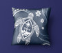 Guam Pillow Cover Turtle Polynesian Pattern Blue Ver
