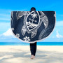 Guam Beach Blanket Turtle Polynesian Pattern Blue Ver
