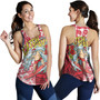 Hawaii Women Tank Surfing Santa Polynesian Pattern Vintage Style