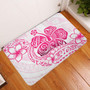 Hawaii Door Mat Pink Hibiscus And Plumeria Flowers Polynesian Decor