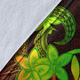 Hawaii Premium Blanket Kanaka Maoli Plumeria Flowers Vintage Style Reggae Colors