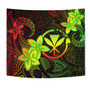 Hawaii Tapestry Kanaka Maoli Plumeria Flowers Vintage Style Reggae Colors