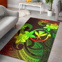 Hawaii Area Rug Kanaka Maoli Plumeria Flowers Vintage Style Reggae Colors