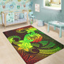 Tahiti Area Rug Plumeria Flowers Vintage Style Reggae Colors