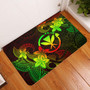 Hawaii Door Mat Kanaka Maoli Plumeria Flowers Vintage Style Reggae Colors