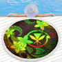 Hawaii Beach Blanket Plumeria Flowers Vintage Style Reggae Colors