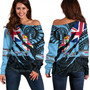 Fiji Off Shoulder Sweatshirt Custom Fiji In My Heart Polynesian Style