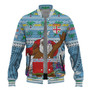 Fiji Baseball Jacket Custom Merry Christmas Bula Santa Marau na Kerisimasi Fiji