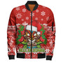 Hawaii Bomber Jacket Christmas Tiki Polynesian Pattern