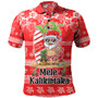 Hawaii Polo Shirt Mele Kalikimaka Merry Christmas Tree Pineapple Tropical