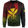 Hawaii Sweatshirt The Map Hawaii Inside Kanaka Maoli Style Reggea